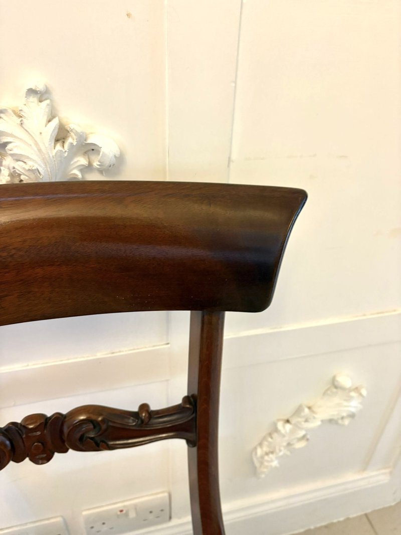 Set of 6 Antique William IV Quality Mahogany Dining Chairs